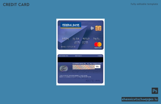 Beispielvorschau für Mastercard der indischen Federal Bank